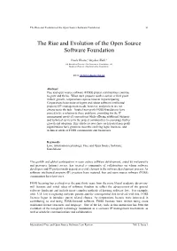 The Rise and Evolution of the Open Source Software Foundation 31