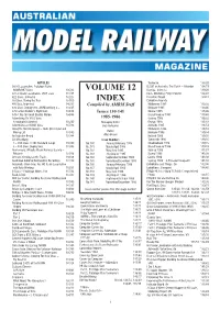 Volume 12 Index