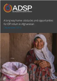 A Long Way Home: Obstacles and Opportunities for IDP Return In