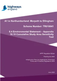 A1 in Northumberland: Morpeth to Ellingham Scheme Number