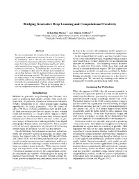 Bridging Generative Deep Learning and Computational Creativity