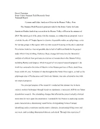 David Chatelain Stone Center Summer Field Research Grant Terminal Report
