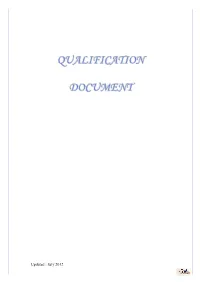 Qualification Document