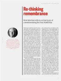 Re-Thinking Remembrance