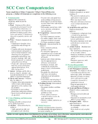 SCC Core Compentencies A