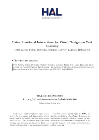 Using Emotional Interactions for Visual Navigation Task Learning Cyril Hasson, Sofiane Boucenna, Philippe Gaussier, Laurence Hafemeister