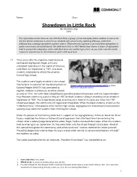 Commonlit | Showdown in Little Rock