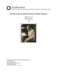 Guide to the Charles Sumner Tainter Papers