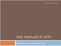 Php, Template Et Http