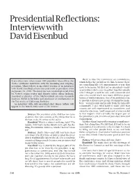 Presidential Reflections: Interview with David Eisenbud