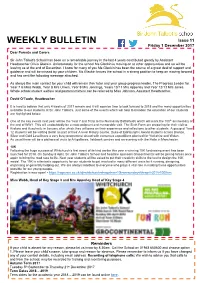 WEEKLY BULLETIN Friday 1 December 2017