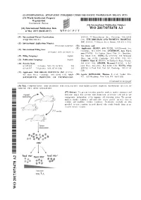 WO 2017/075478 A2 4 May 20 17 (04.05.2017) W P O P C T