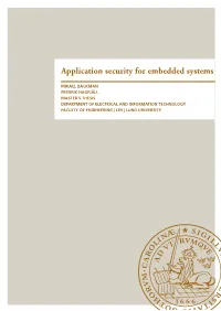 Application Security for Embedded Systems
