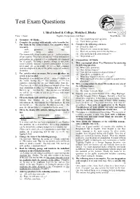 Test Exam Questions