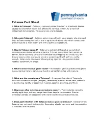 Tetanus Fact Sheet