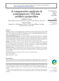 A Comparative Analysis of Contemporary 155 Mm Artillery
