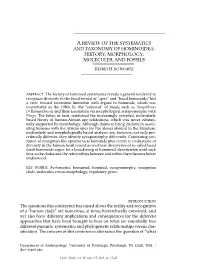 And Taxonomy of Hominoidea: History, Morphology, Molecules, and Fossils
