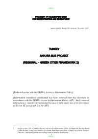 Ankara Bus Project Board Report