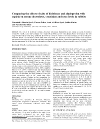 Comparing the Effects of Salts of Diclofenac and Almioprofen with Aspirin on Serum Electrolytes, Creatinine and Urea Levels in Rabbits