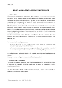 Draft Annual Tourism Reporting Template