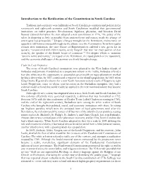 Introduction to the Ratification of the Constitution in South Carolina