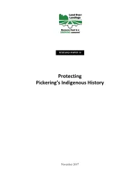 Protecting Pickering's Indigenous History