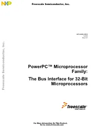 The Bus Interface for 32-Bit Microprocessors That