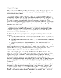 The Formation, Translation and Use of Participles in Latin, and the Nature of Relative Time