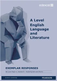 A Level English Language and Literature