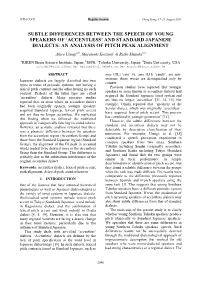 'Accentless' and Standard Japanese Dialects