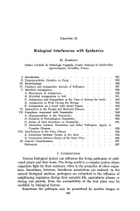 Biological Interference with Epidemics