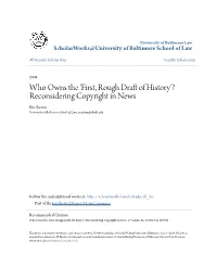 'First, Rough Draft of History'?