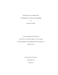 Mozart's Die Zauberflöte: a Kingdom of Notes and Numbers