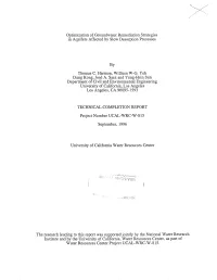 Optimization of Groundwater Remediation Strategies in Aquifers Affected by Slow Desorption Processes
