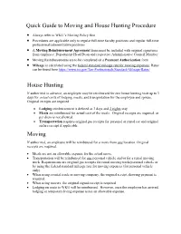 Quick Guide to Moving and House Hunting Procedure