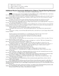 Additional Racist Comments Attributed to Clippers' Donald Sterling Released by Steve Almasy, Kevin Conlon and Shelby Lin Erdman, CNN