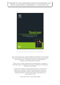 Comparison of Amnesic, Paralytic and Lipophilic Toxins Profiles in Cockle