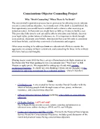 Conscientious Objector Counseling Project