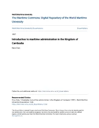 Introduction to Maritime Administration in the Kingdom of Cambodia
