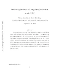Little Higgs Models and Single Top Production at The
