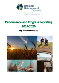 Performance and Progress Reporting 2019-2020 July 2019 – March 2020