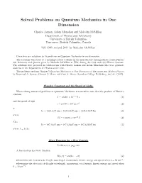 Quantum Mechanics in One Dimension