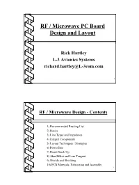 RF / Microwave PC Board Design and Layout