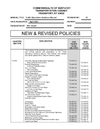 Traffic Operations Guidance Manual REVISION NO.: 15