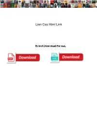 Lien Css Html Link