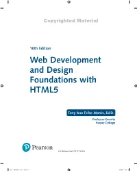 Professor Emerita Harper College 10Th Edition Web Development and Design Foundations