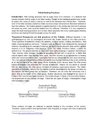 Tribal Healing Practices Theoretical Perspective on Folk Practices of the Tribals