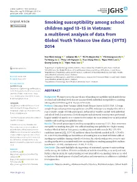 A Multilevel Analysis of Data from Global Youth Tobacco Use Data (GYTS) 2014