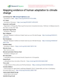 A Systematic Global Stocktake of Evidence on Human Adaptation to Climate Change Analysis
