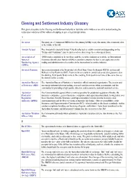 Austraclear Clearing and Settlement Industry Glossary